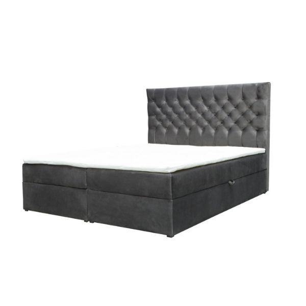 Pat tapitat boxspring 160 x 200 cm antracit Colier