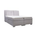Pat tapitat boxspring 140 x 200 cm gri deschis Kolumbia