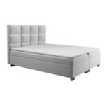 Pat tapitat boxspring 180 x 200 cm gri deschis Kanada