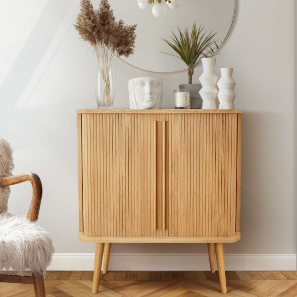 Bufet inalt cu 2 usi culisante stejar Rove