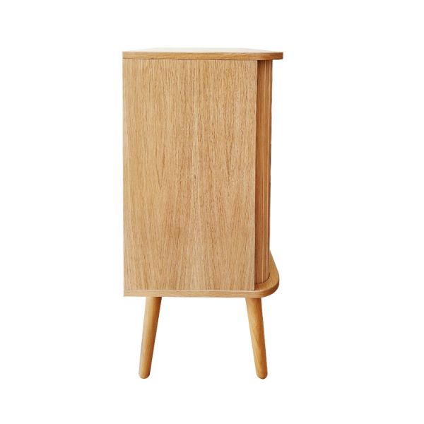 Bufet inalt cu 2 usi culisante stejar Rove