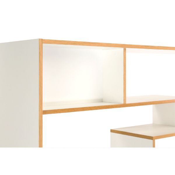 Biblioteca asimetica alb/stejar South
