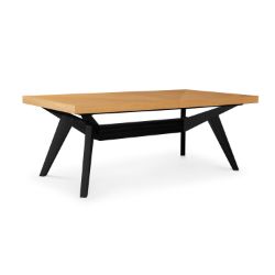 Masa extensibila 160/260 cm stejar/negru Borneo