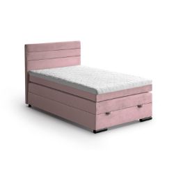Pat tapitat boxspring 120 x 200 cm roz Teddy