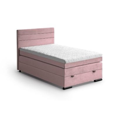 Pat tapitat boxspring 120 x 200 cm roz Teddy
