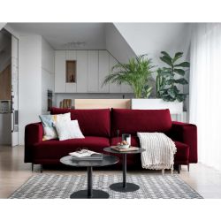 Canapea extensibila 3 locuri bordeaux Dalia