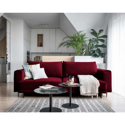 Canapea extensibila 3 locuri bordeaux Dalia