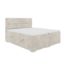 Pat tapitat boxspring 160 x 200 cm alb murdar Merida