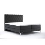 Pat tapitat boxspring 160 x 200 cm gri antracit Milo