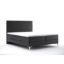 Pat tapitat boxspring 140 x 200 cm negru Milo