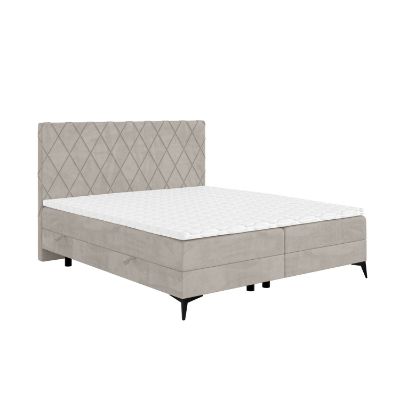 Pat tapitat boxspring 140 x 200 cm cappuccino Milo