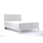 Pat tapitat boxspring 160 x 200 cm gri deschis Molly
