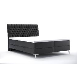 Pat tapitat boxspring 180 x 200 cm gri antracit Molly