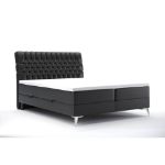 Pat tapitat boxspring 160 x 200 cm gri antracit Molly