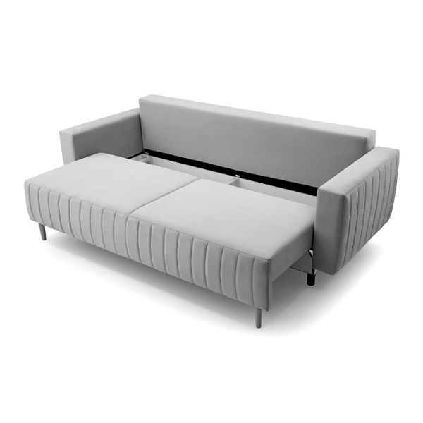 Canapea extensibila 3 locuri albastru deschis Riven