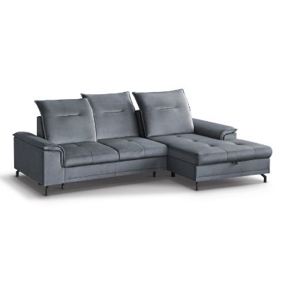 Coltar extensibil L dreapta gri inchis Bruno Mini
