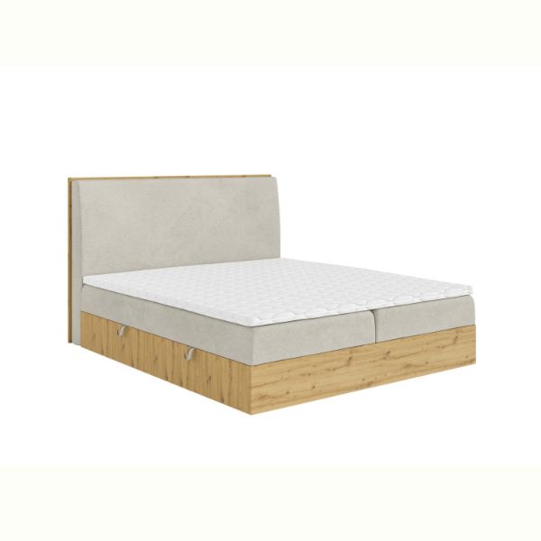 Pat tapitat boxspring 140 x 200 cm cappuccino Frame