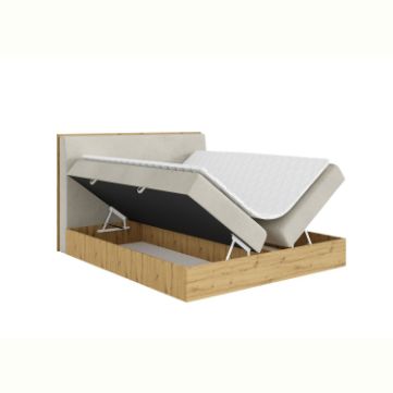 Pat tapitat boxspring 140 x 200 cm cappuccino Frame