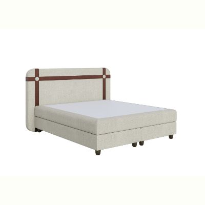 Pat tapitat boxspring 140 x 200 cm cappuccino Kros