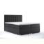 Pat tapitat boxspring 140 x 200 cm negru Rally