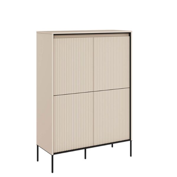 Bufet inalt 4 usi, LED, bej Moody
