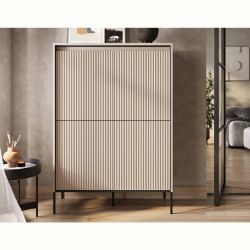 Bufet inalt 4 usi, LED, bej Moody