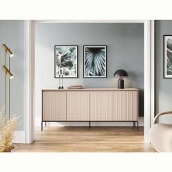 Bufet 4 usi, LED, bej Moody
