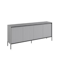 Bufet 4 usi, LED, gri Moody