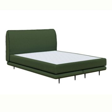 Pat tapitat boxspring 140 x 200 cm verde inchis Rosto