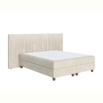 Pat tapitat boxspring 140 x 200 cm ivoire Wide