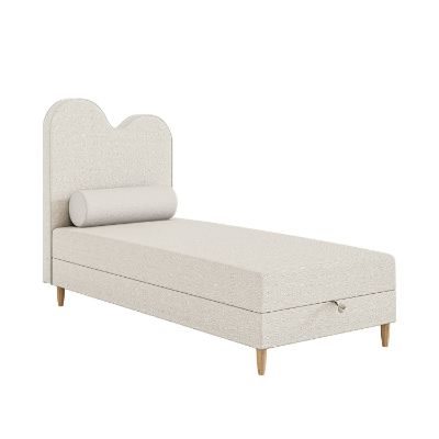 Pat tapitat boxspring 90 x 180 cm crem Wave