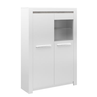 vitrina cu 2 usi Vitrina cu 2 usi si 3 polite alb lucios Pegase