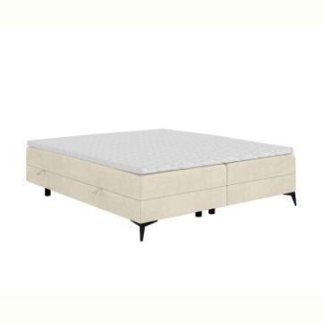 Pat tapitat boxspring 140 x 200 cm ivoire Simplu Low