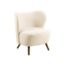 Fotoliu lounge tapitat boucle crem Crosby