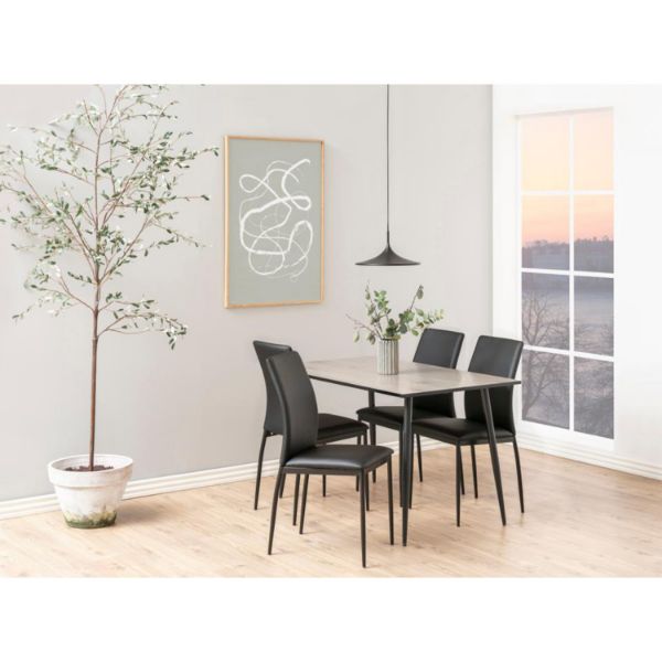 Masa dreptunghiulara fixa 120cm, blat stejar salbatic, Wilma
