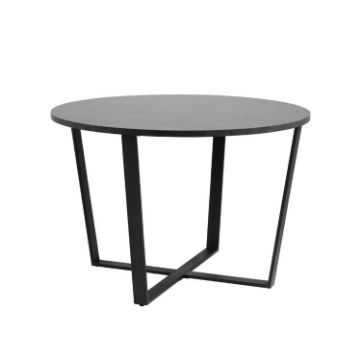 Masa dining rotunda marmura 110 cm negru Amble