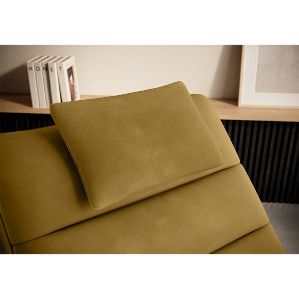 Sezlong cu textil galben mustar Taco