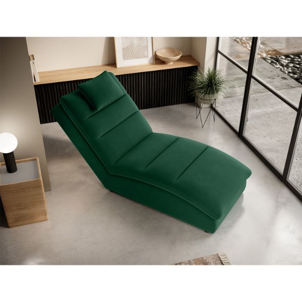 Sezlong cu textil verde padure Taco