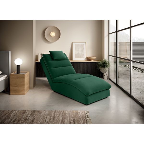 Sezlong cu textil verde padure Taco