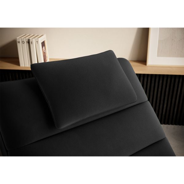 Sezlong cu textil negru Taco