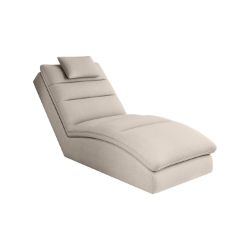 Sezlong cu textil bej deschis Taco