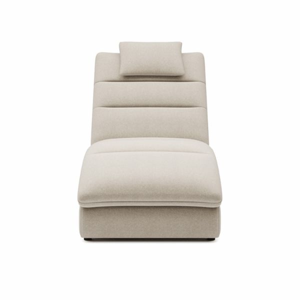 Sezlong cu textil bej deschis Taco