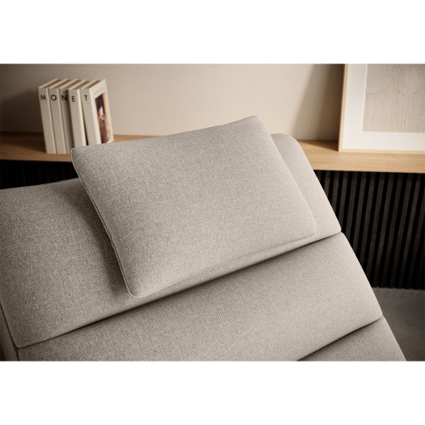 Sezlong cu textil bej deschis Taco