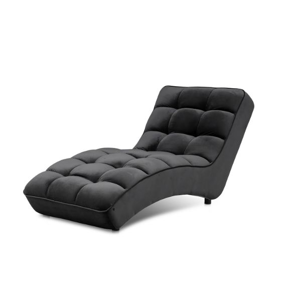 Sezlong tapitat cu textil visiniu Loren
