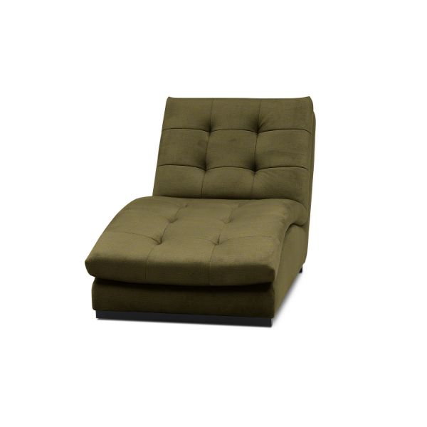 Sezlong cu textil verde kaki Doro
