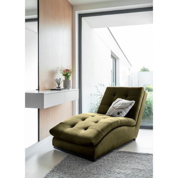Sezlong cu textil verde kaki Doro
