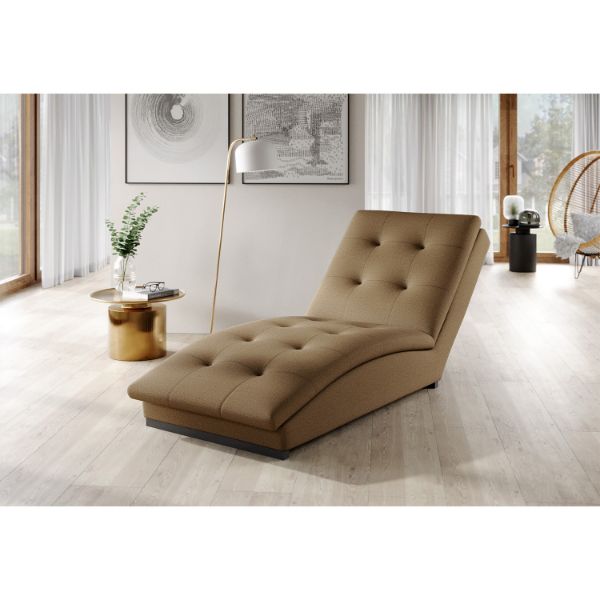 Sezlong tapitat cu textil bej Doro