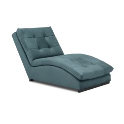 Sezlong tapitat cu textil turcoaz Doro