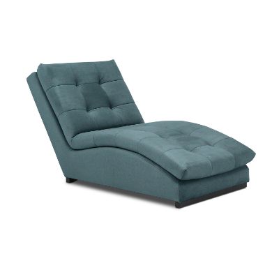 Sezlong tapitat cu textil turcoaz Doro