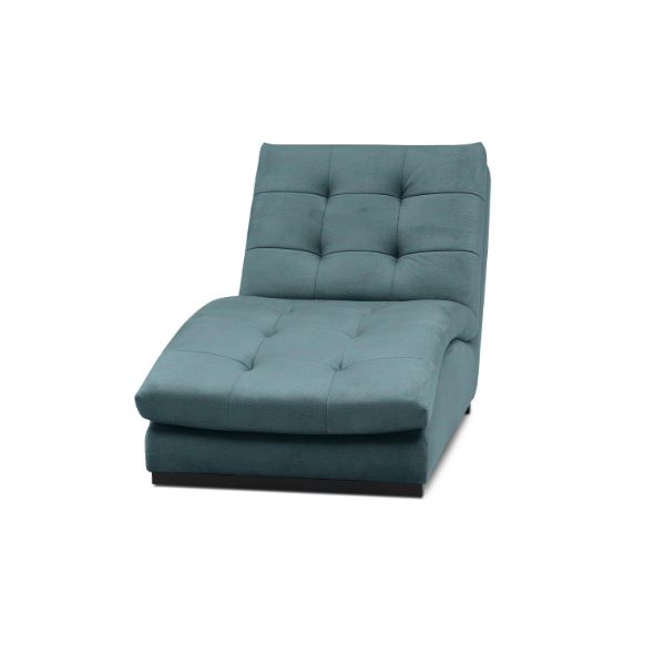 Sezlong tapitat cu textil turcoaz Doro